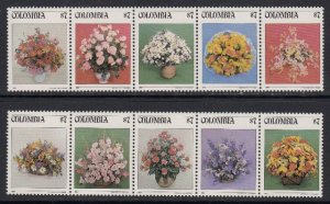 Colombia 900 Flowers mnh