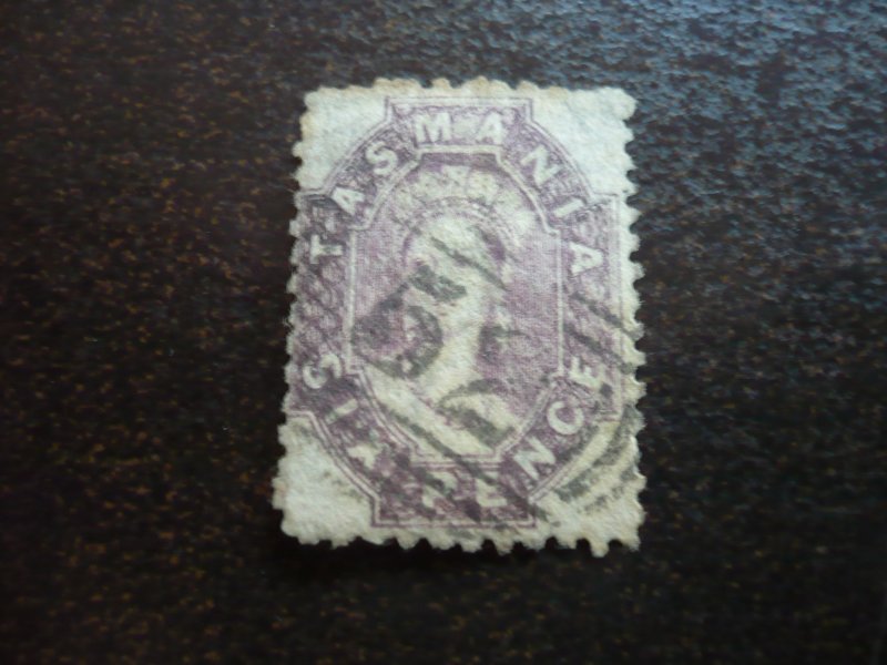Stamps - Tasmania - Scott# 32j - Used Part Set of 1 Stamp