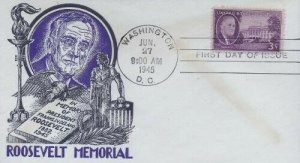 932 3c ROOSEVELT MEMORIAL - Ludwig Staehle
