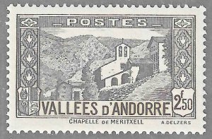Andorra (French) (1939) - Scott # 59,   MH
