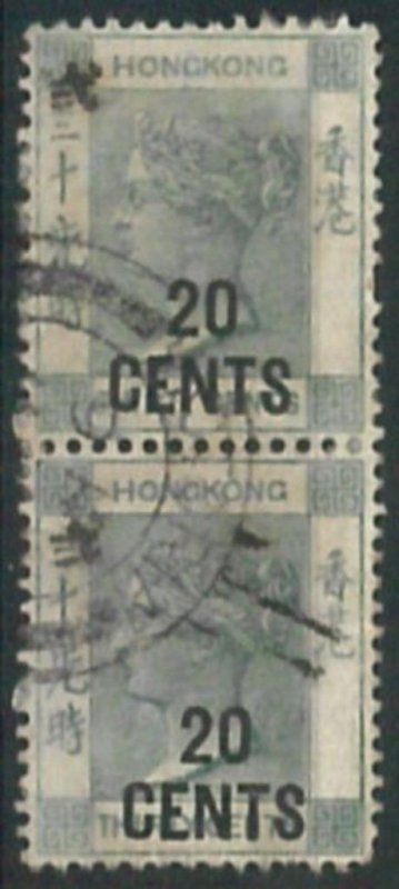 70389f -  HONG KONG - STAMPS: Stanley Gibbons #  48 or 48a PAIR -  USED