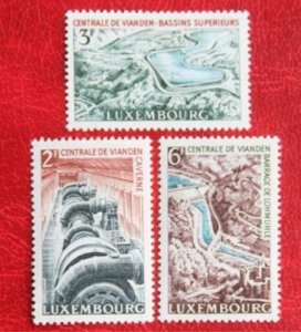 LUXEMBOURG 1964 Pump Storage Vianden MNH Scott# 407-409 SG 740-742