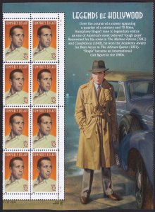 Scott #3152 Humphrey Bogart Title Block of 8 Stamps from Press Sheet - MNH