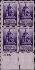 US #902 EMANCIPATION MNH LL PLATE BLOCK #22683 DURLAND $4.00