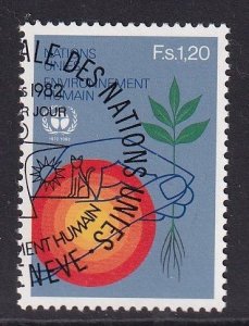 United Nations Geneva  #108 cancelled  1982  human environment  1.20fr