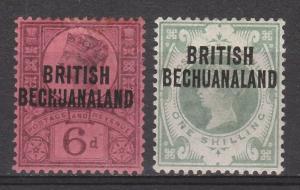 BECHUANALAND 1891 QV 6D AND 1/-