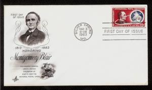 FIRST DAY COVER #C66 Montgomery Blair 15c Air Mail UPU ARTCRAFT U/A FDC 1963