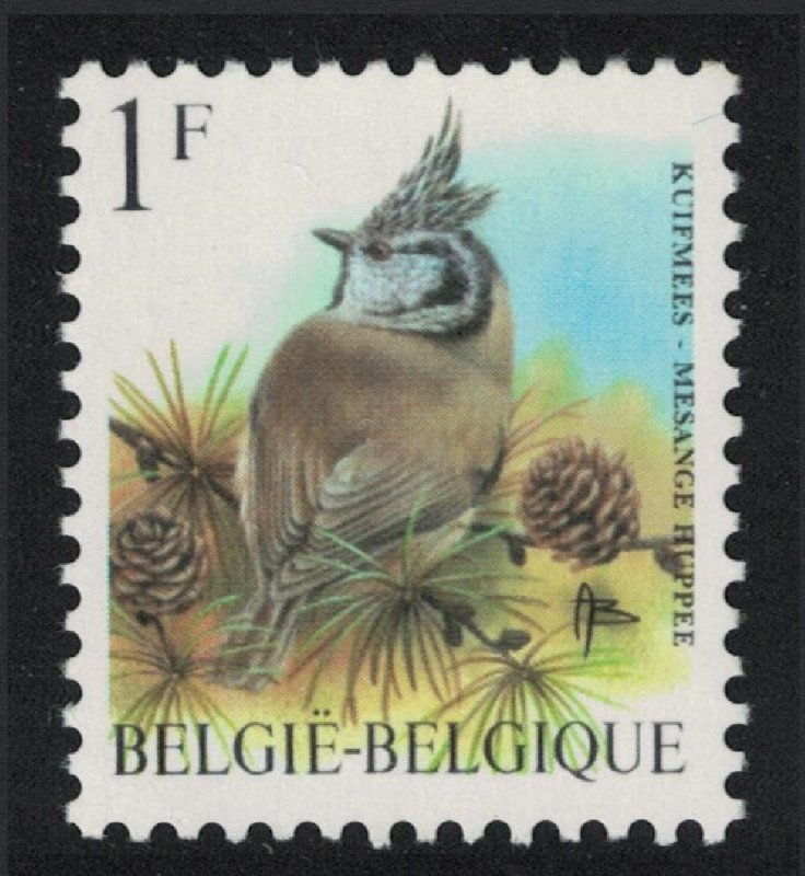 Belgium Crested Tit Bird 'Mesange Huppee' 1Fr SG#3303 MI#2809 SC#1432