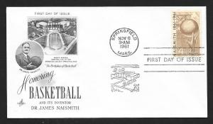 UNITED STATES FDC 4¢ Basketball 1961 ArtCraft