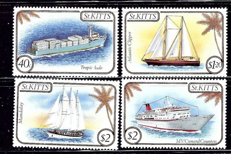 St Kitts 165-68 MNH 1985 Ships