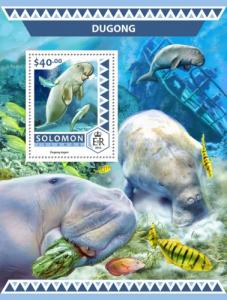 SOLOMON ISLANDS 2016 SHEET DUGONGS MARINE LIFE slm16524b