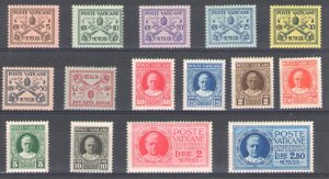 1929 Vatican, New Stamps, Complete Vintage, 15 values, MNH **