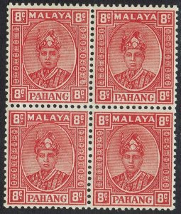 PAHANG 1935 SULTAN 8C MNH ** BLOCK