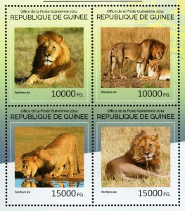 Lions Stamp Panthera Leo Wild Animal Souvenir Sheet MNH #10702-10705 