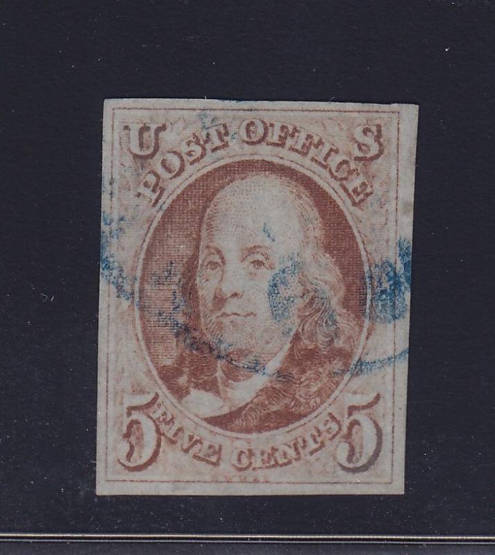 1 XF used light blue cancel PF cert nice color ! see pic !