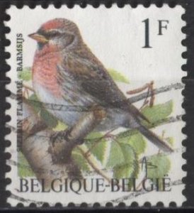 Belgium 1432 (used) 1fr birds: common redpoll (sizerin flammé) (1992)