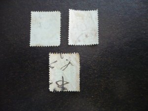 Stamps - Transvaal - Scott# 253, 281, 282 - Used Partial Set of 3 Stamps