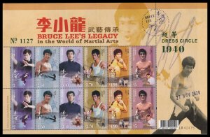 Hong Kong Bruce Lee's Legacy in Martial Arts 李小龍 mini-pane MNH 2020 