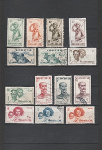 Malagasy Republic  Scott#  269-285  Used  (1946 Various Designs)