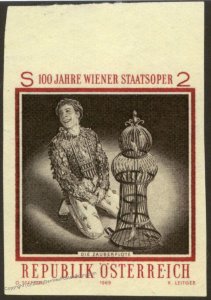 Austria 1969 100th Anniversary Vienna Staatsoper Opera Mi1295 Imperf Proo 106393