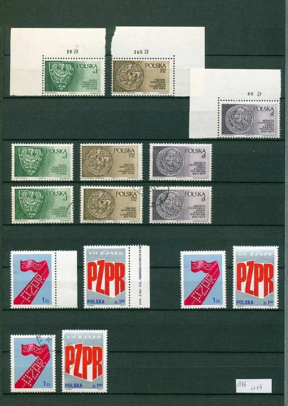 POLAND 1975/76 Sheets Art Sport Trains MNH Used (Appx 110)(MR441