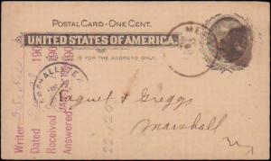 TEXAS TOM GREEN COUNTY ( 1903 Mereta ) #938