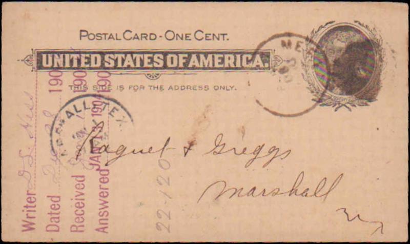 TEXAS TOM GREEN COUNTY ( 1903 Mereta ) #938