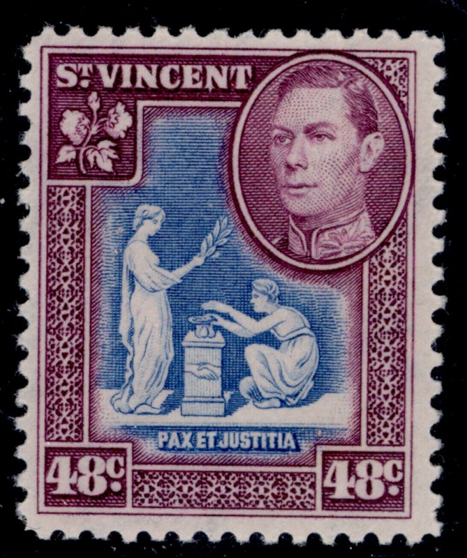 ST. VINCENT GVI SG173, 48c blue & purple, NH MINT.