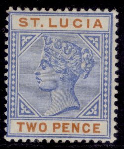 ST. LUCIA QV SG45, 2d ultramarine & orange, M MINT. Cat £10.