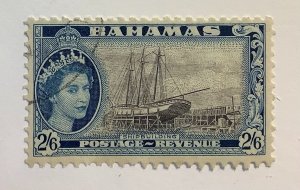 Bahamas 1954 Scott 170 MH - 2sh6p,  Queen Elizabeth II & Shipbuilding