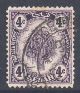 Malaya Kedah Scott 29 - SG54, 1922 Wheatsheaf 4c used