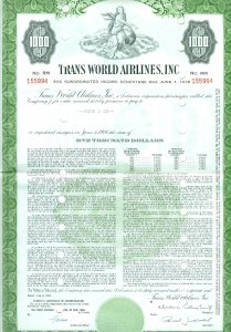 AIRLINES STOCK CERTIFICATES...LOT of (5)