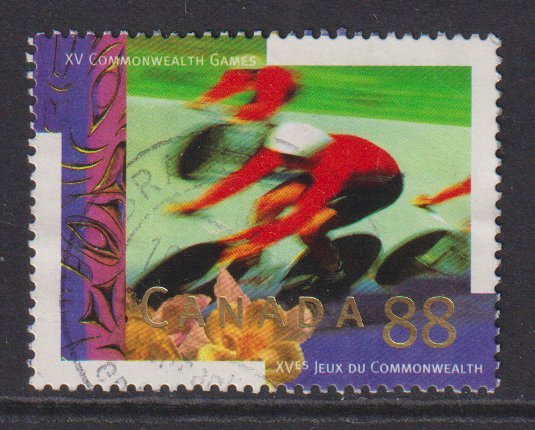 Canada  #1522 used 1994 Commonwealth games 88c  cycling