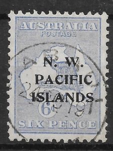 NEW GUINEA SG110 1919 6d ULTRAMARINE USED