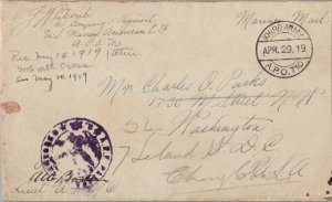 United States A.E.F. World War I Soldier's Free Mail 1919 Posta Americana Fra...