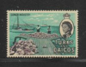 TURKS & CAICOS ISLANDS #162 1967 4p QEII MINT VF NH O.G aa