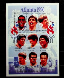 NICARAGUA Sc 2174-5 NH 2 MINISHEETS OF 1996 - OLYMPICS - (CT5)