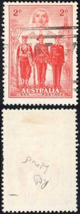 Australia SG197 2d red line bottom right