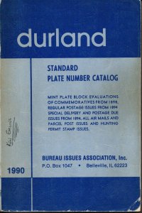 Durland Standard Plate Number Catalog 1990 Bureau Issues Assoc.