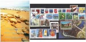 Latvia Lettland Lettonie 2002 Stamp Year set MNH