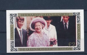 D160370 QE The Queen Mother 80th Anniv. S/S MNH Proof Staffa Scotland