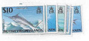 British Virgin Islands  Sc #847-861   cpl  fish set of 15 NH VF