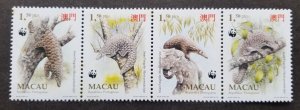 *FREE SHIP Macao Macau WWF Chinese Pangolin 1995 Wildlife (stamp) MNH *toning