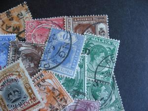 Collection breakdown! STRAITS SETTLEMENTS 25 different,some mixed condition