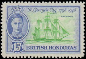 British Honduras #131-136, Complete Set(6), 1949, Hinged