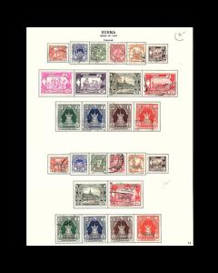 VINTAGE: BURMA 1945-72 USD/LOTS OF MINT LH SCOTT # ASST PAGES $298LOT #B1945B