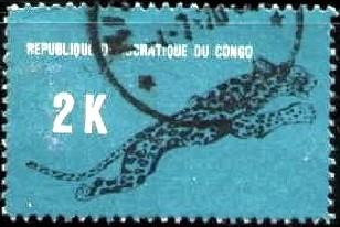 Leopard, Congo Democratic Republic stamp SC#617 Used