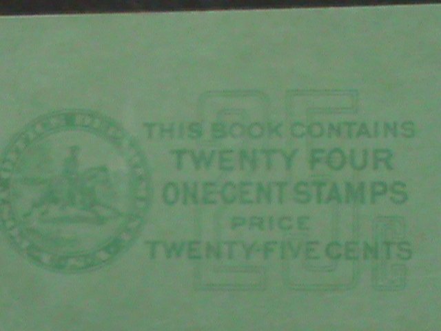 UNITED STATES STAMP:1938-SC# 804- GEORGE WASHINGTON VERY OLD BOOKLET OF 24