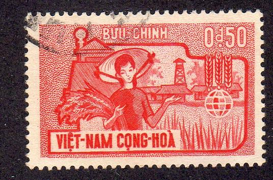 Viet Nam 207 - Used-NH - Farm Woman With Grain