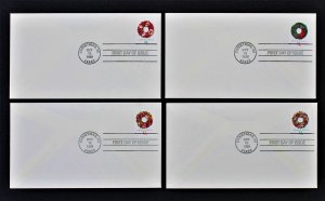 US #3249-52  FDC Christmas Wreaths Unaddressed, Uncacheted Crisp and Clean